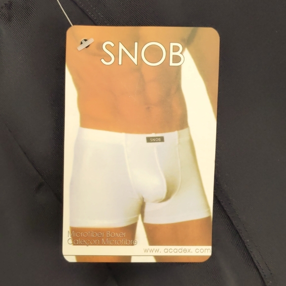 Snob men's microfiber boxer brief. Navy. Multiple sizes. - Picture 3 of 3